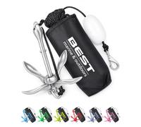 Best Marine Kayak Anchor with 12m Rope. Premium 1.6kg Folding Anchor Accessories for Fishing Kayaks, Canoe, Jet Ski, SUP Paddle Board and Small Boats. Grapnel Anchors Trolley Kit Accessory