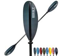 Best Marine Kayak Paddle. 220cm Premium Carbon Fiber Paddle with Reinforced Fiberglass Blades. 33oz Lightweight Oar for Kayaks. Two-Piece Adjustable Kayaking Paddles Accessories (Black Prism, 220)
