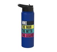 Best Mike Retro Name Funny Man Myth Legend Quote Stainless Steel Insulated Water Bottle