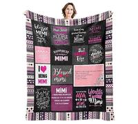 Best Mimi Blanket Gifts for Mimi from Grandaughter Gifts for Mimi from Grandkid | Best Mimi Ever Blanket | Christmas Mothers Day Birthday Present for Mimi from Grandson Throw Blanket 50” X 60”
