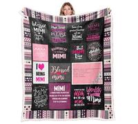 Best Mimi Blanket Gifts for Mimi from Grandaughter Grandkid Sherpa Best Mimi Ever Blanket Christmas Mothers Day Birthday Present for Mimi from Grandson Throw Blanket 50” X 60”