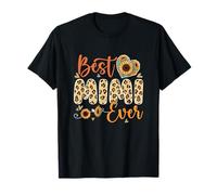 Best Mimi Ever Mother's Day Leopard Sunflowers Cute Heart T-Shirt