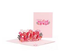 Best Mom Ever Stunning 3D Floral Pop Up Mother's Day Card
