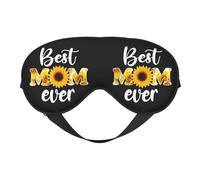 Best Mom Ever Sunflower Mama Mother's Day Eye Mask Sleep Mask Light BlockBlindfold Night Eyes Cover Soft Pressure-Free Eyeshade with Elastic Strap for Travel Office Nap Yoga