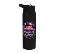 Best Mom in the Galaxy Cute Space Mothers Day Stainless Steel Insulated Water Bottle