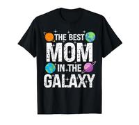 Best Mom in the Galaxy Mother's Day Present Cute Mom Value Graphic T-Shirt, Men, Black, L