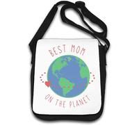 Best Mom On The Planet Earth Sketch Shoulder Bag White