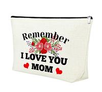 Best Mothers Day Gifts for Mom Canvas Makeup Bag from Daughter Son Christmas Valentine Birthday Gifts for Mom Mama Mother Present Double Side Printed Cosmetic Pouch