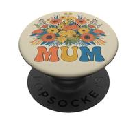Best Mum Ever Boho Wildflower Florals Best Mum In The World PopSockets Adhesive PopGrip