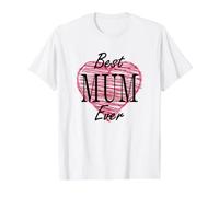 Best Mum Ever Cool Cute Red Heart Sketch for The Best Mum Value Graphic T-Shirt, Men, White, S