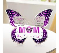 Best Mum Gifts, Gift For Mum Acrylic Butterfly Sign Plaque Mothers Day Gifts Mum Gifts From Daughter Son On Mothers Day, Birthday, Valentines, Xmas(Style 1)