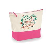 Best Mum & Grandma - A Heartfelt Mother's Day Tribute, Women-Girl Makeup Bag, Canvas Accessory Bag. (Natural True Pink, M)