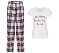 Best Mummy Ever Ever The End Pyjamas Ladies Tartan Trouser Bottoms Pyjama Family Matching 60 SECOND MAKEOVER Pink M