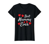 Best Mummy Ever Mothers Day Present Mummy Cute Heart Design Value Graphic T-Shirt, Women, Black, XS