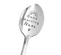 Best Nana Gifts - Good Morning Nana Spoon - Funny Nana Spoon Engraved - Tea Coffee Spoon - Nana Gift from Granddaughter Grandson Wife - Nana Mother's Day/Birthday/Christmas Gifts