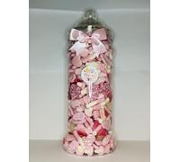 Best Nanny Ever Filled Pink Pick N Mix Gummy Sweet Victorian Jar Gift Present 2.5l