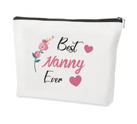 Best Nanny Gifts,Mothers Day Retirement 60th 40th 50th 30th 70th 80th 90th 65th 75th Birthday Anniversary Unique Travel Useful Christmas Valentines Great Gifts for Nanny from Grandchildren,Makeup Bag