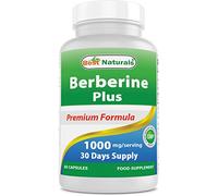 Best Naturals Berberine Plus with Berberine HCl, Vitamin C and Zinc, 500mg per Capsules / 1000 mg per 2 Capsules, 60 Capsules