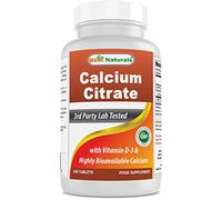 Best Naturals Calcium Citrate with Vitamin D-3 240 Tablets (240 Count (Pack of 1))