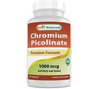 Best Naturals Chromium Picolinate 1000 mcg Tablet - Supports Healthy Blood Sugar Levels, 240 Count