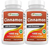 Best Naturals Cinnamon 1000 mg with Chromium 200 mcg 180 Capsules (180 Count (Pack of 2))