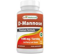 Best Naturals D-Mannose Capsules - Urinary Tract Cleanse Supplement 1500mg/Serving - 120 Count (120 Count (Pack of 1))