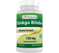 Best Naturals, Ginkgo Biloba Extract - Double Strength Ginkgo Biloba, 120mg, 120 Capsules (120 Count (Pack of 1))