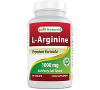 Best Naturals L-Arginine 1000 mg 120 Tablets - Pharmaceutical Grade L Arginine Supplement Promotes Nitric Oxide Synthesis