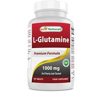 Best Naturals L-Glutamine 1000 mg 180 Tablets - Glutamine Fuel for Workout & Supports Muscle Recovery from Workouts (180 Count (Pack of 1))
