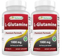 Best Naturals L-Glutamine 1000 mg 180 Tablets - Glutamine Fuel for Workout & Supports Muscle Recovery from Workouts (180 Count (Pack of 2))