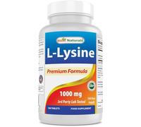 Best Naturals L-Lysine 1000 mg 180 Tablets (180 Count (Pack of 2))