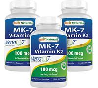 Best Naturals MK-7 Vitamin K2 100 mcg 120 Vcaps (120 Count (Pack of 3))
