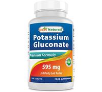 Best Naturals Potassium Gluconate 595 mg 250 Tablets (250 Count (Pack of 1))