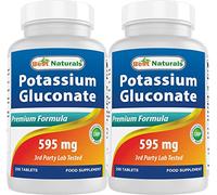 Best Naturals Potassium Gluconate 595 mg 250 Tablets (250 Count (Pack of 2))