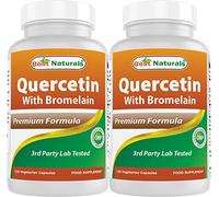 Best Naturals Quercetin with Bromelain Veggie Capsule - 800mg of Quercetin & 165 mg of Bromelain (2400 GDU/g), 120 Count (120 Count (Pack of 2))