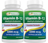 Best Naturals Vitamin B-12 as Methylcobalamin (Methyl B12), 6000 mcg 120 Sublingual Tablets (120 Count (Pack of 2))