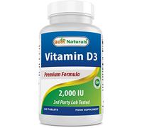 Best Naturals Vitamin D3 2000 IU (50 mcg) - 100 Tablets - 100 Days Supply - Helps Support Immune Health, Strong Bones and Teeth, & Muscle Function (100 Count (Pack of 1))