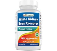 Best Naturals White Kidney Bean Complex 1800 mg Per Serving- 180 Capsules. Non-GMO, and Gluten Free