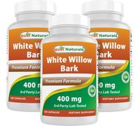 Best Naturals White Willow Bark 400 mg 180 Capsules (180 Count (Pack of 3))