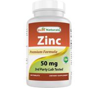 Best Naturals Zinc supplement as Zinc Gluconate 50mg 240 Tablets | Immune Support & Made In the USA