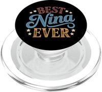 Best Nina Ever Retro Vintage Sunset Hispanic Grandma PopSockets PopGrip for MagSafe