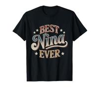 Best Nina Ever Retro Vintage Sunset Hispanic Grandma T-Shirt