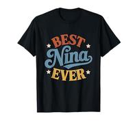 Best Nina Ever Retro Vintage Sunset Hispanic Grandma T-Shirt
