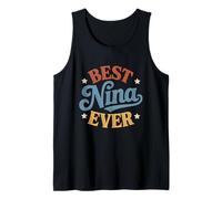 Best Nina Ever Retro Vintage Sunset Hispanic Grandma Tank Top