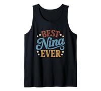 Best Nina Ever Retro Vintage Sunset Hispanic Grandma Tank Top