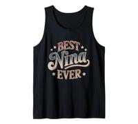Best Nina Ever Retro Vintage Sunset Hispanic Grandma Tank Top