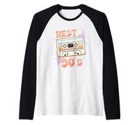 Best of 90s Mixtape Nostalgia Cassette Vintage Aesthetic Raglan Baseball Tee
