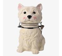Best Of Breed West Highland Terrier Biscuit Barrel, White