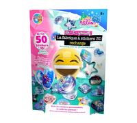 BEST OF TOYS - Pack of 50 Refills for The 3D Sticker Factory - Allows You to Create 50 100% Custom 3D Stickers - Creative Hobbies - Ages 5+ - Random Safari or Ocean Theme