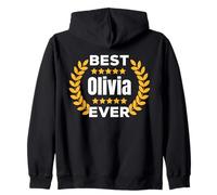Best Olivia Ever 5 Stars Legend Name Olivia Zip Hoodie